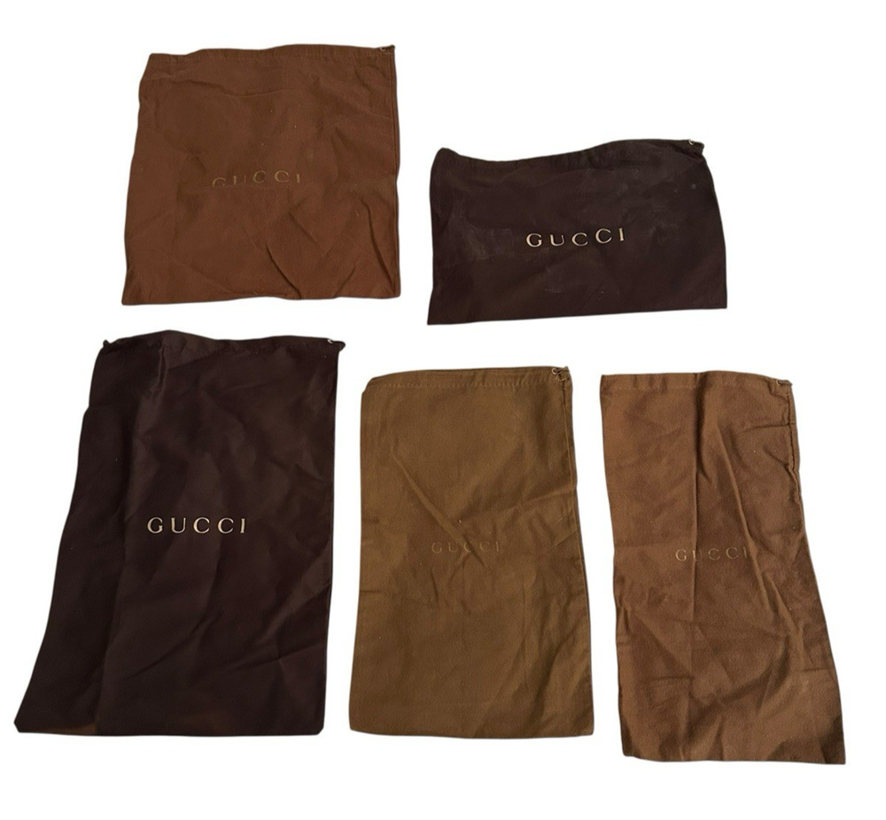 Assortment Of Gucci Designer Dust Bags For Shoes and/or Bags Lot Of 5